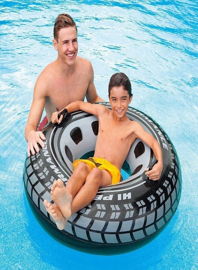 KPS Swimming Ring Tire | Inflatable Pool Float Summer Tube | Anti Flip Tube for Water Fun/Beach Party | Round Shaped Pool Ring | for Water Activity (Pack of 1,Multicolor)(80cm) - Image 3